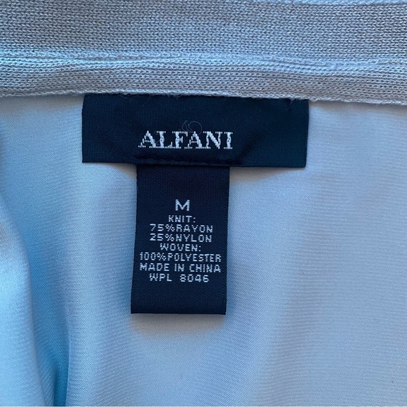 Alfani Bold Moves Open Front Mixed Media Cardigan Sz Medium Ash Gray Soft NEW - Picture 6 of 7